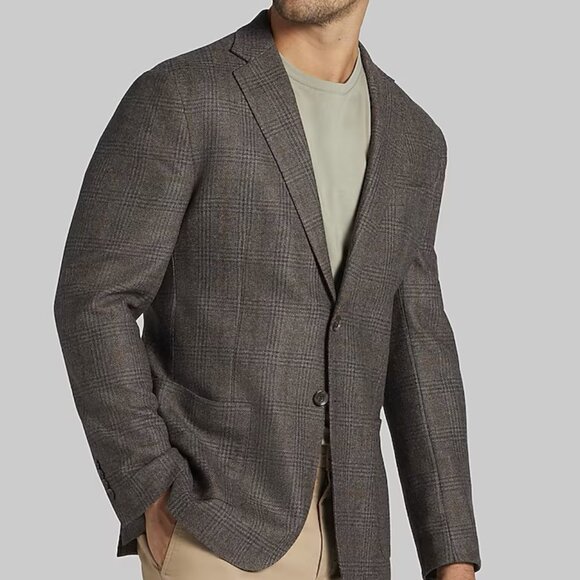 NEW Jos A Bank Reserve Collection Cashmere Blend Tailored Fit Plaid Sportcoat - Picture 1 of 5